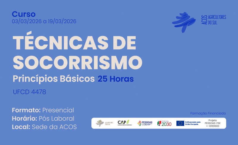 Técnicas de Socorrismo - Princípios Básicos | 25 Horas