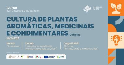 Cultura de Plantas Aromáticas, Medicinais e Condimentares | 25 H | E-learning